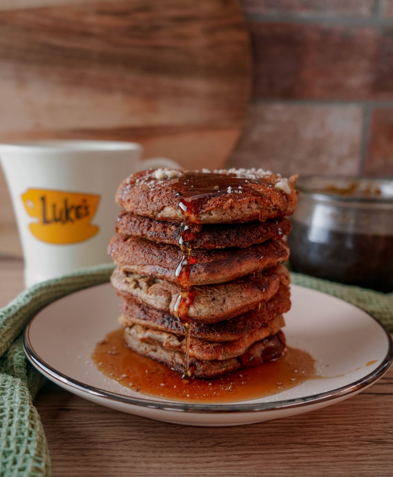 Fluffy vegan gluten-free banana pancakes